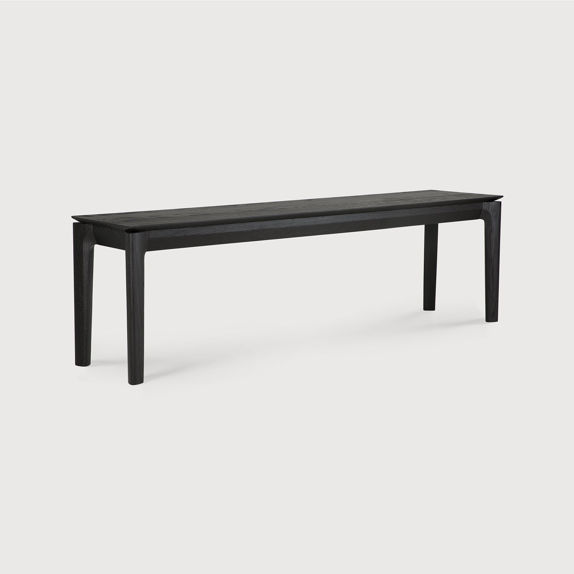 Bok bench - varnished oak - black White Cliff Studio Bench / Dining Bench