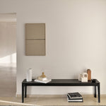 Bok bench - varnished oak - black White Cliff Studio Bench / Dining Bench