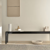 Bok bench - varnished oak - black White Cliff Studio Bench / Dining Bench