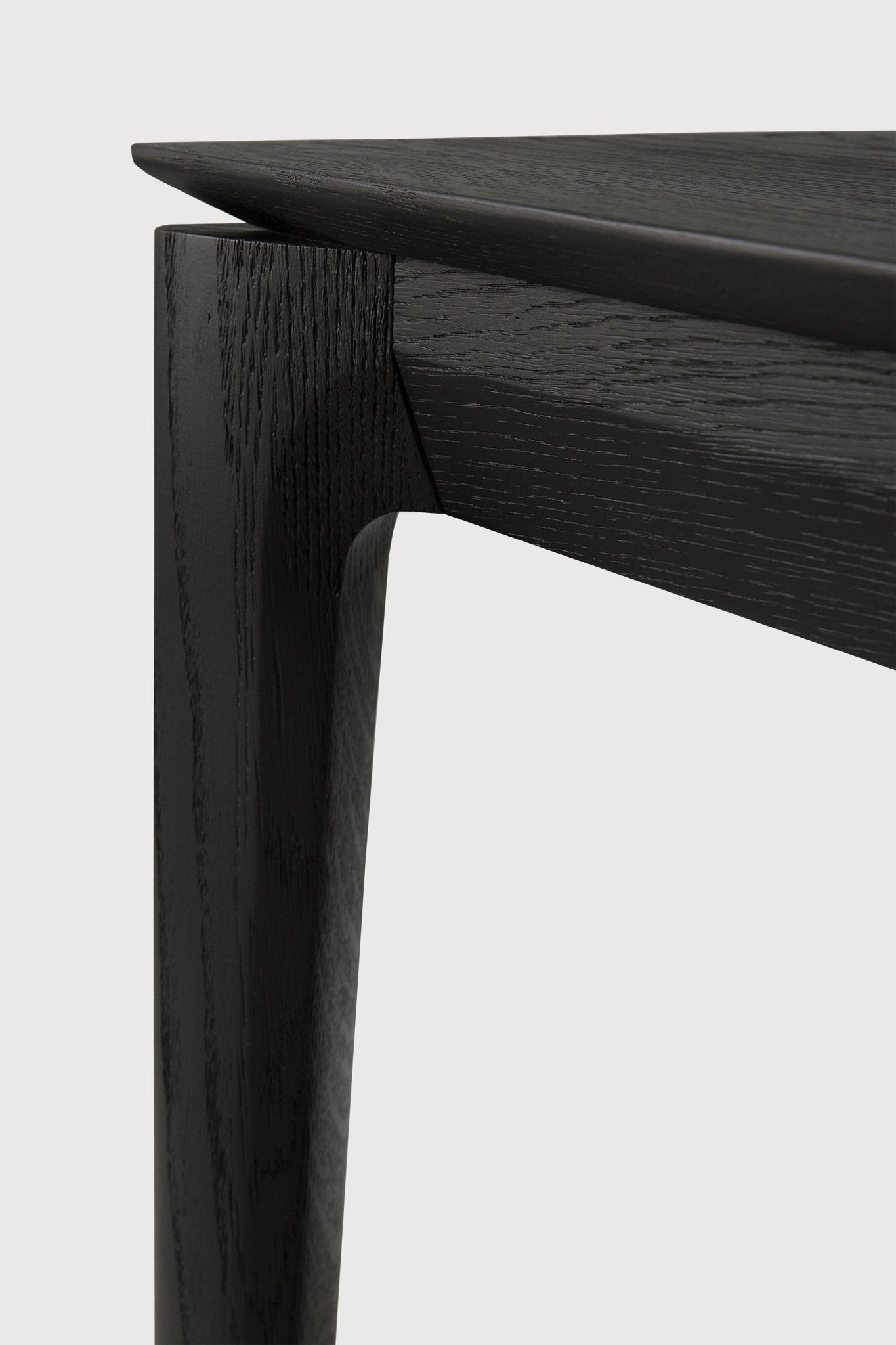Bok bench - varnished oak - black White Cliff Studio Bench / Dining Bench