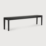 Bok bench - varnished oak - black White Cliff Studio Bench / Dining Bench