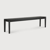 Bok bench - varnished oak - black White Cliff Studio Bench / Dining Bench