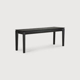 Bok bench - varnished oak - black White Cliff Studio Bench / Dining Bench