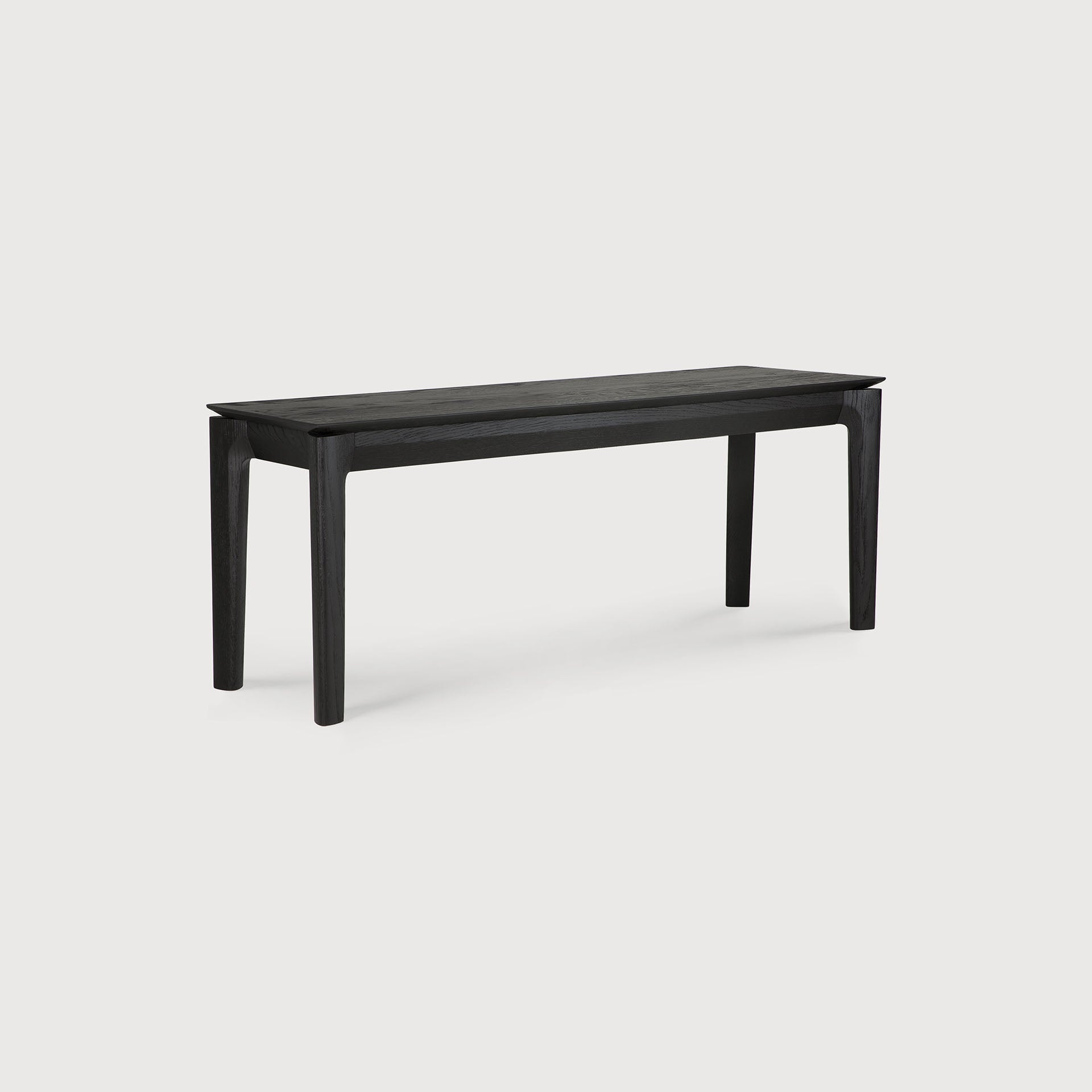 Bok bench - varnished oak - black White Cliff Studio Bench / Dining Bench