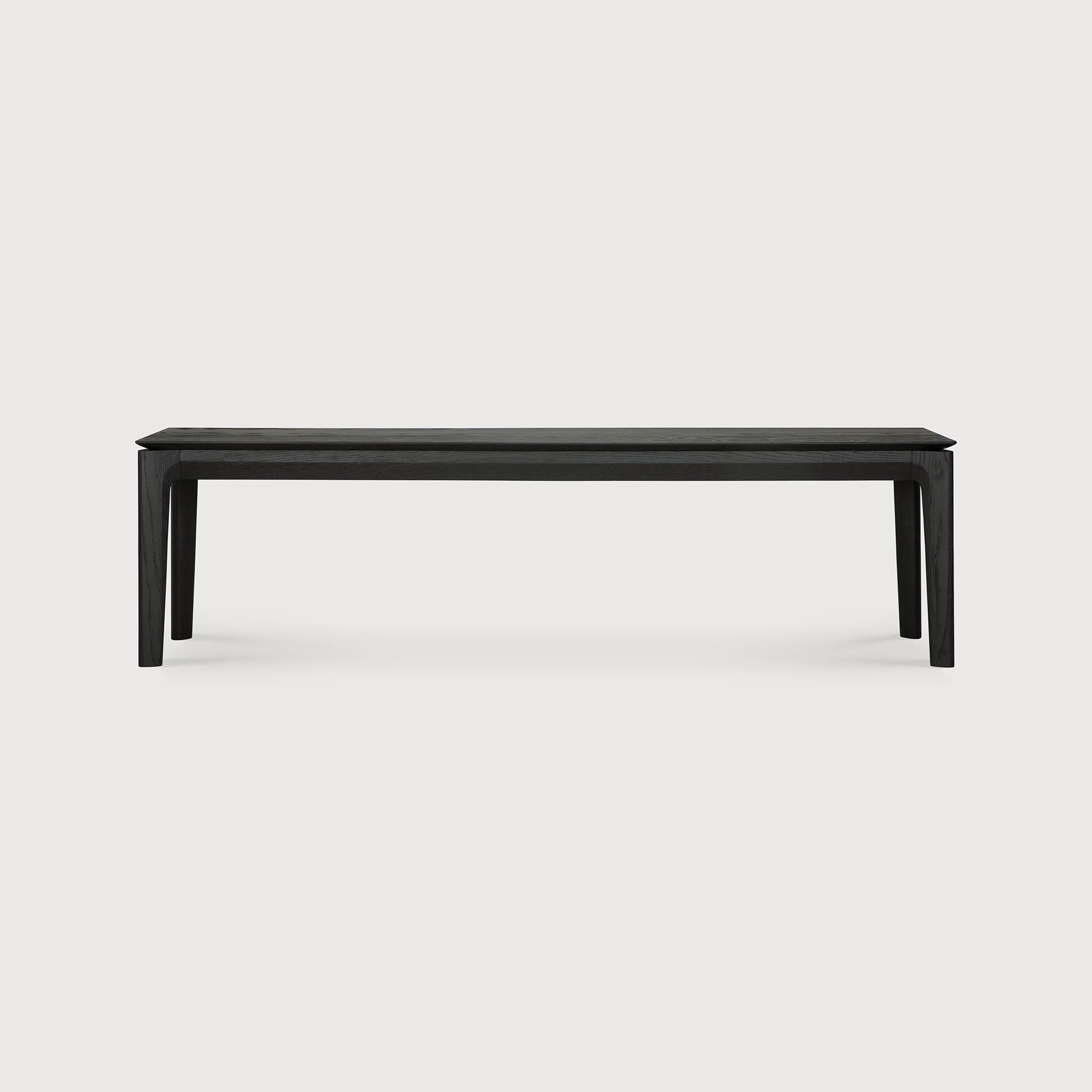 Bok bench - varnished oak - black White Cliff Studio Bench / Dining Bench
