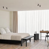 Bok bench - varnished oak - black White Cliff Studio Bench / Dining Bench