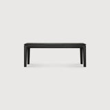 Bok bench - varnished oak - black White Cliff Studio Bench / Dining Bench