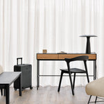 Bok bench - varnished oak - black White Cliff Studio Bench / Dining Bench