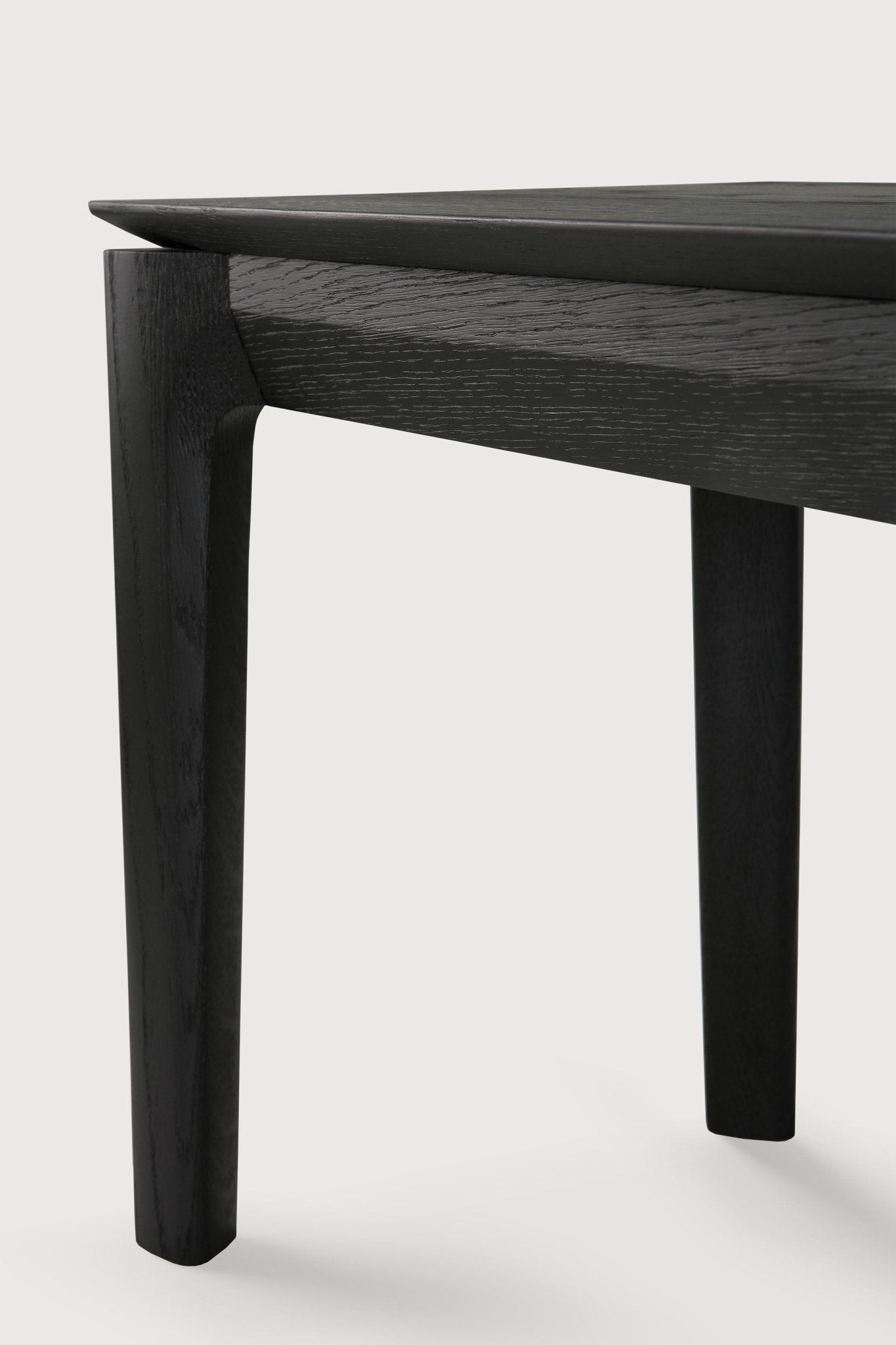 Bok bench - varnished oak - black White Cliff Studio Bench / Dining Bench