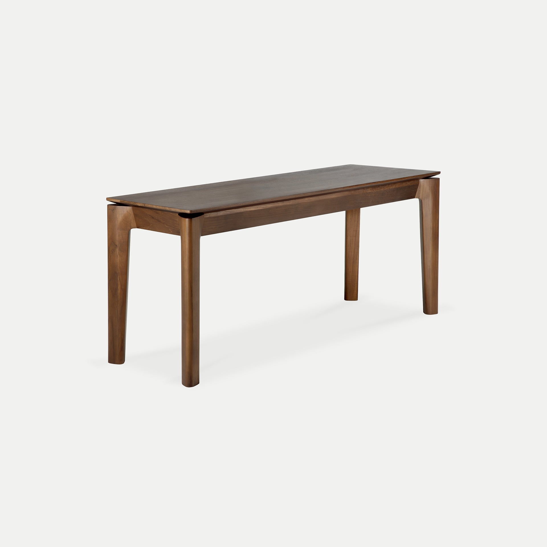 Bok bench - varnished teak - brown White Cliff Studio Bench / Dining Bench
