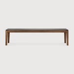 Bok bench - varnished teak - brown White Cliff Studio Bench / Dining Bench
