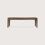 Bok bench - varnished teak - brown White Cliff Studio Bench / Dining Bench