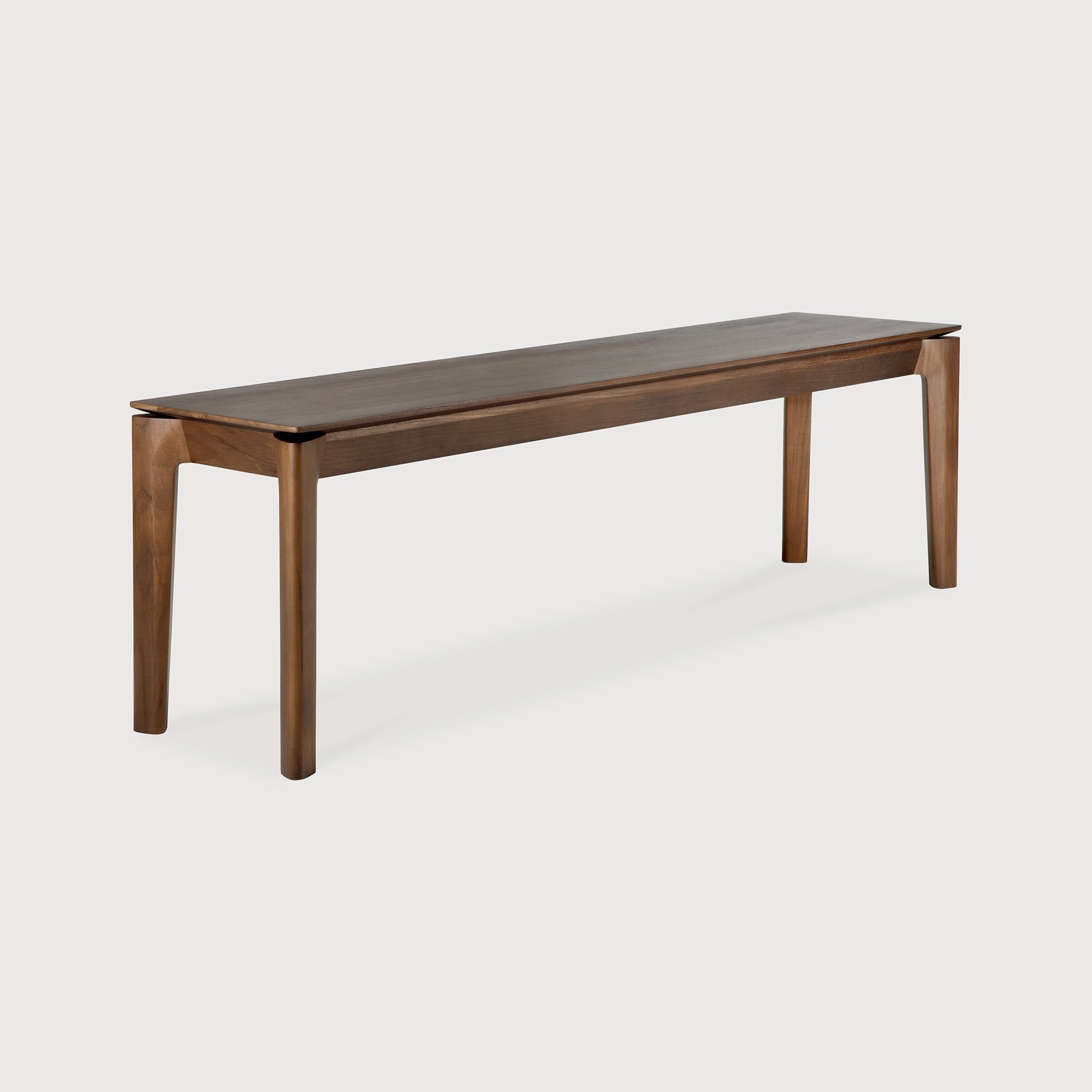Bok bench - varnished teak - brown White Cliff Studio Bench / Dining Bench