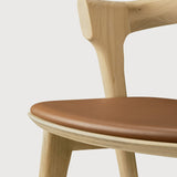 Bok counter stool - varnished oak - Cognac leather White Cliff Studio Counter Stool