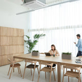 Bok cowork desk - varnished oak - rectangular - CEE7/3 (DE, NL, ES, RU...) White Cliff Studio Desk