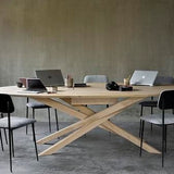 Bok cowork desk - varnished oak - rectangular - CEE7/3 (DE, NL, ES, RU...) White Cliff Studio Desk