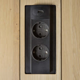 Bok cowork desk - varnished oak - rectangular - CEE7/3 (DE, NL, ES, RU...) White Cliff Studio Desk