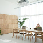 Bok cowork desk - varnished oak - rectangular - CEE7/3 (DE, NL, ES, RU...) White Cliff Studio Desk
