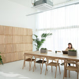 Bok cowork desk - varnished oak - rectangular - CEE7/3 (DE, NL, ES, RU...) White Cliff Studio Desk