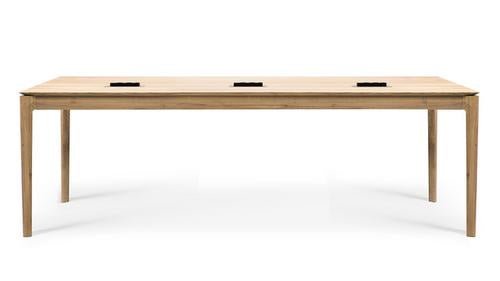 Bok cowork desk - varnished oak - rectangular - CEE7/5 (FR, BE, PL, CZ…) White Cliff Studio Desk