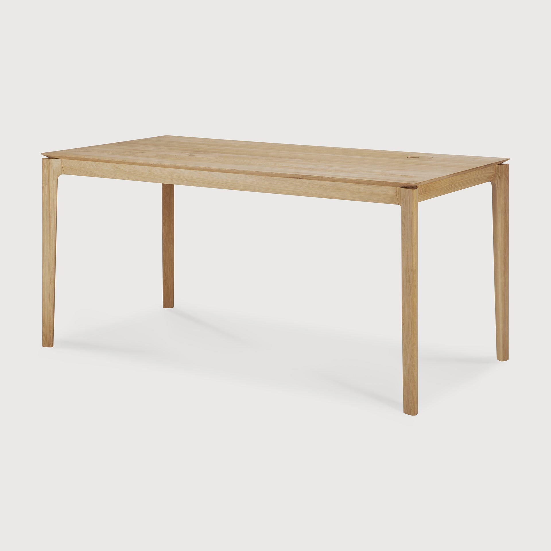 Bok desk - varnished oak - rectangular - with cable management White Cliff Studio Desk