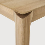 Bok desk - varnished oak - rectangular - with cable management White Cliff Studio Desk