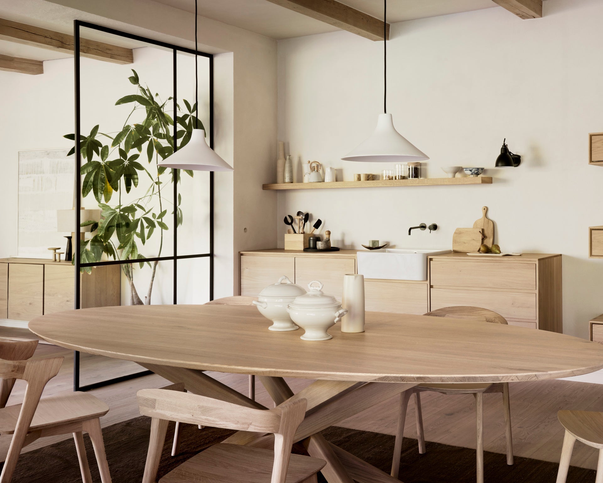 Bok dining chair - oak White Cliff Studio Dining Chair