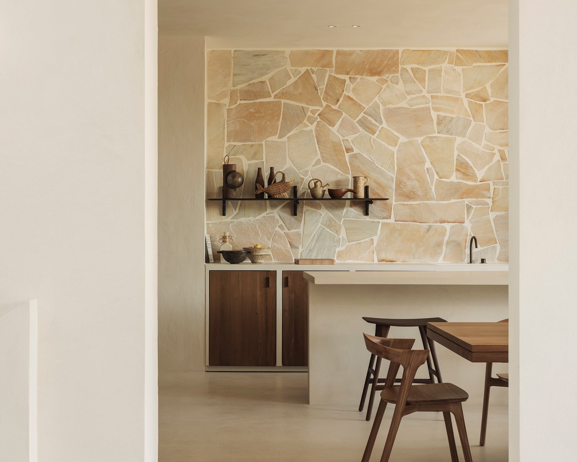 Bok dining chair - teak White Cliff Studio Dining Chair