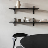 Bok dining chair - varnished oak - black - Black leather White Cliff Studio Dining Chair