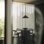 Bok dining chair - varnished oak - black - Black leather White Cliff Studio Dining Chair