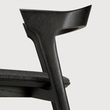 Bok dining chair - varnished oak - black - Soft Black fabric White Cliff Studio Dining Chair