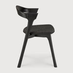 Bok dining chair - varnished oak - black - Soft Black fabric White Cliff Studio Dining Chair