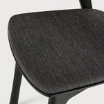 Bok dining chair - varnished oak - black - Soft Black fabric White Cliff Studio Dining Chair
