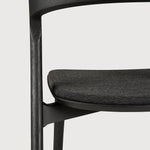 Bok dining chair - varnished oak - black - Soft Black fabric White Cliff Studio Dining Chair