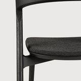 Bok dining chair - varnished oak - black - Soft Black fabric White Cliff Studio Dining Chair
