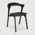 Bok dining chair - varnished oak - black - Soft Black fabric White Cliff Studio Dining Chair