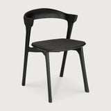 Bok dining chair - varnished oak - black - Soft Black fabric White Cliff Studio Dining Chair