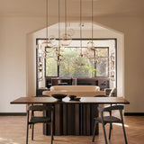 Bok dining chair - varnished oak - brown - Brown leather White Cliff Studio Dining Chair