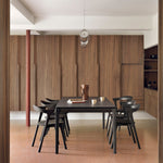 Bok dining chair - varnished oak - brown White Cliff Studio Dining Chair