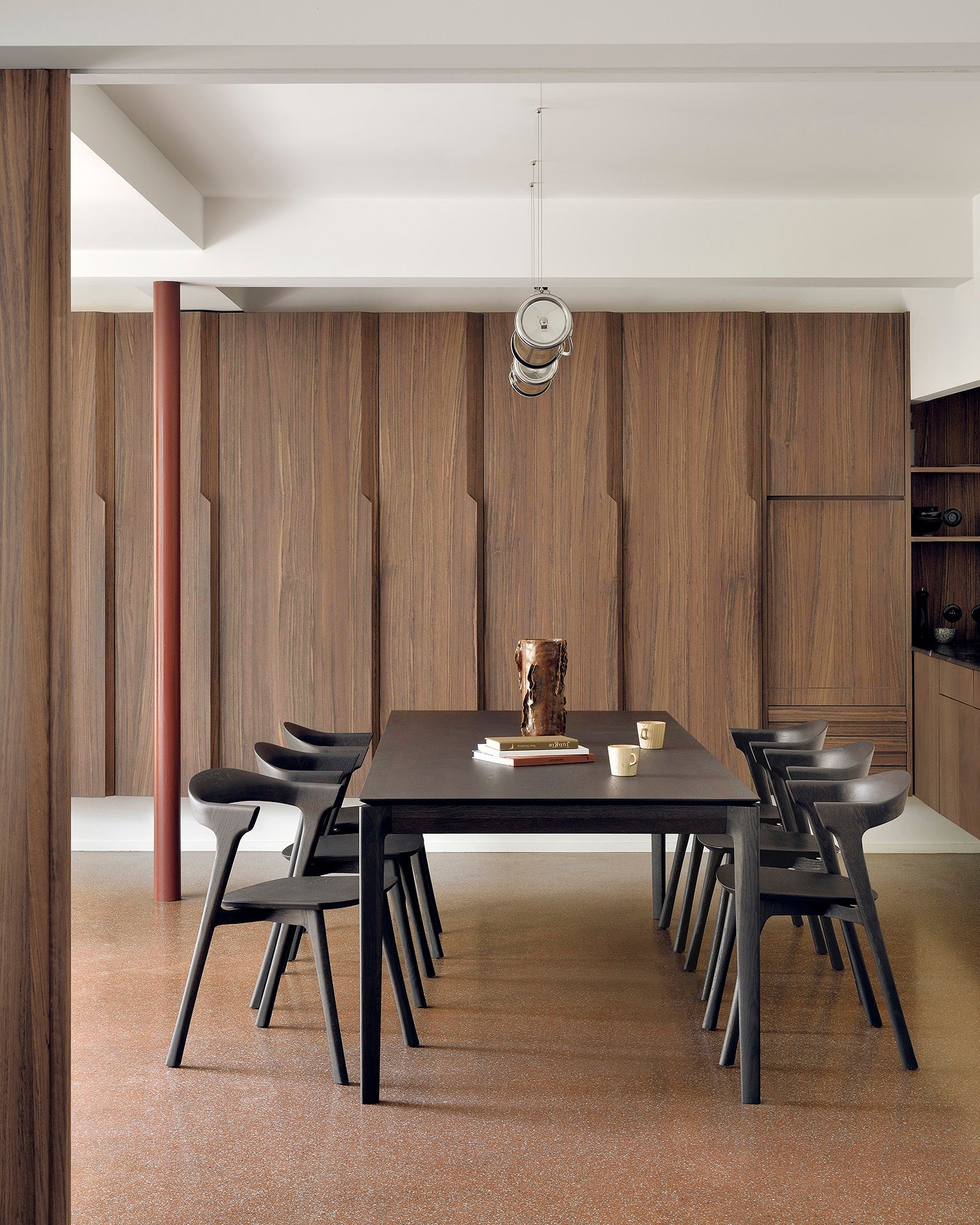 Bok dining chair - varnished oak - brown White Cliff Studio Dining Chair