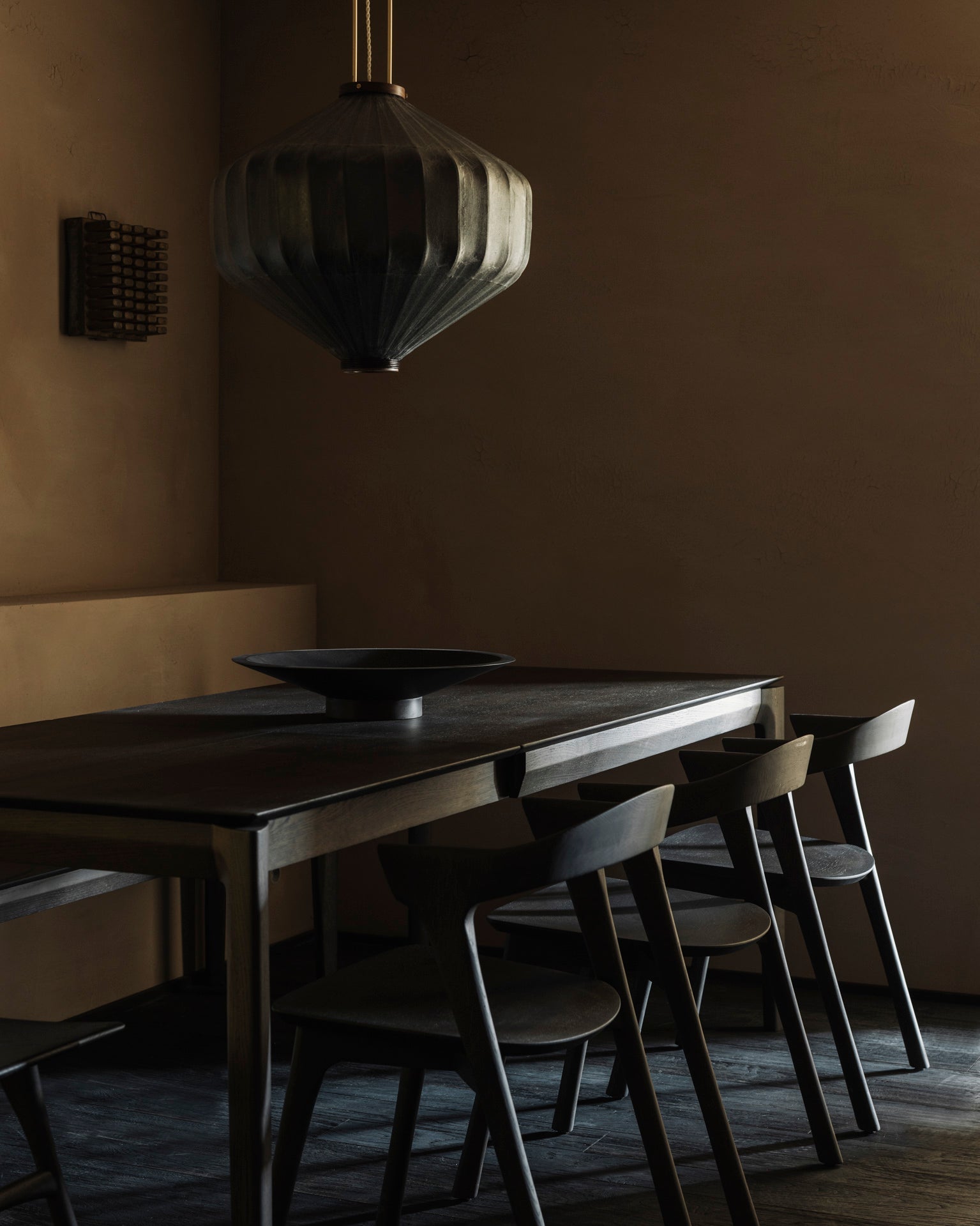 Bok dining chair - varnished oak - brown White Cliff Studio Dining Chair