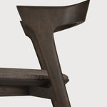 Bok dining chair - varnished oak - brown - Warm Brown fabric White Cliff Studio Dining Chair