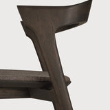 Bok dining chair - varnished oak - brown - Warm Brown fabric White Cliff Studio Dining Chair
