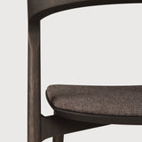 Bok dining chair - varnished oak - brown - Warm Brown fabric White Cliff Studio Dining Chair