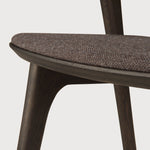 Bok dining chair - varnished oak - brown - Warm Brown fabric White Cliff Studio Dining Chair