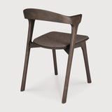 Bok dining chair - varnished oak - brown - Warm Brown fabric White Cliff Studio Dining Chair