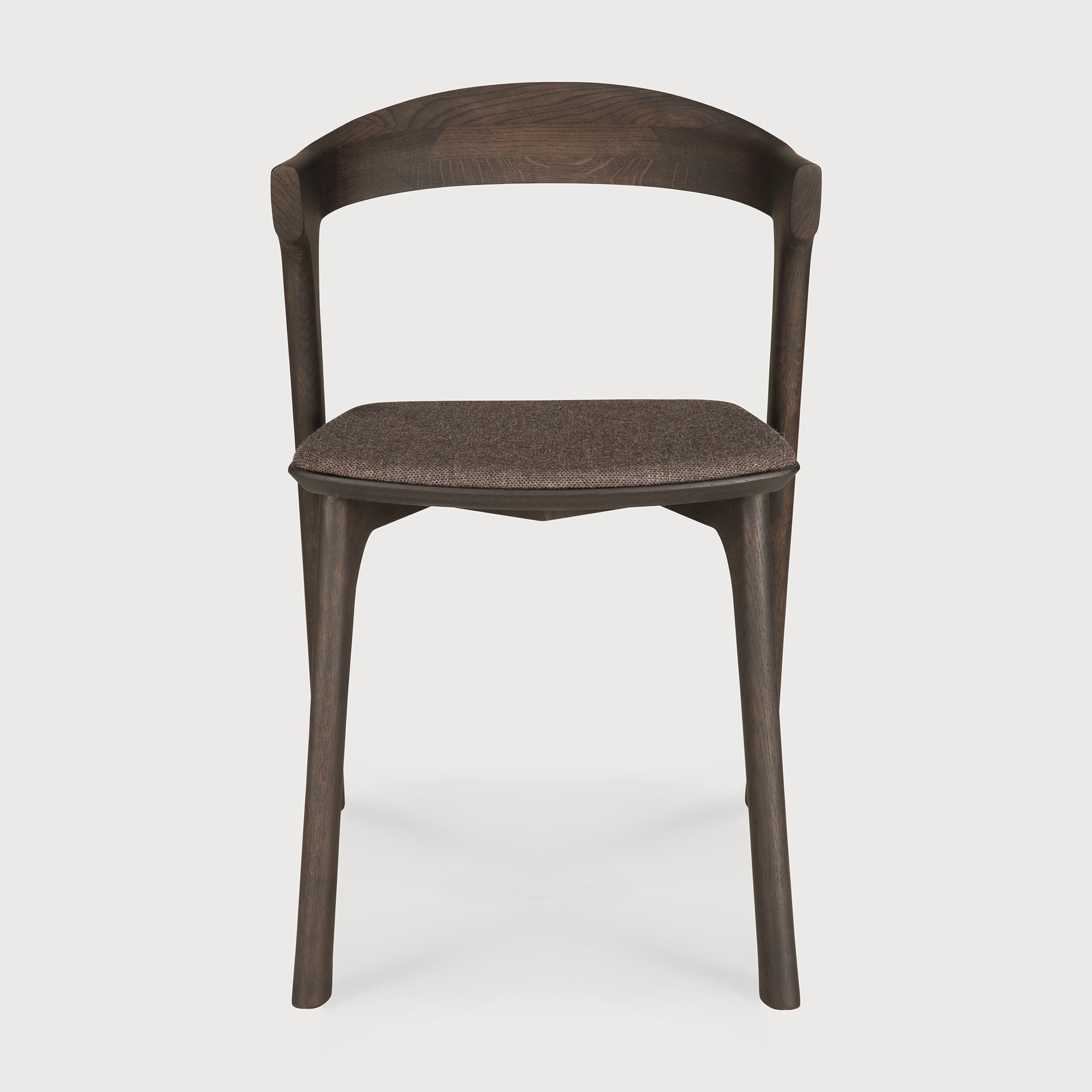 Bok dining chair - varnished oak - brown - Warm Brown fabric White Cliff Studio Dining Chair