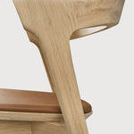 Bok dining chair - varnished oak - Cognac leather White Cliff Studio Dining Chair