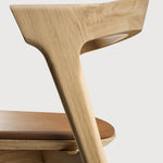 Bok dining chair - varnished oak - Cognac leather White Cliff Studio Dining Chair