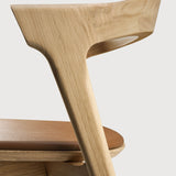 Bok dining chair - varnished oak - Cognac leather White Cliff Studio Dining Chair